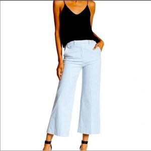 Theory Nadeem’s Cropped Wide Leg Chino Pants